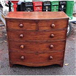 Early Vict Bow Front Chest Drawers SOLD